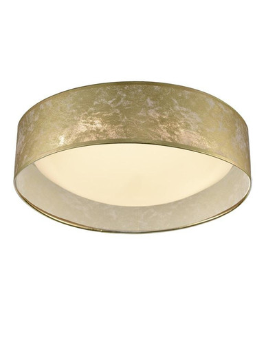 Franklite Acrylic 3 Light Gold with White Diffuser Flush Ceiling Light 