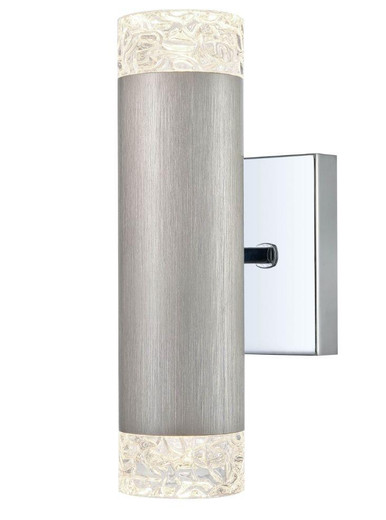 Franklite Cordelia 2 Light Brushed Satin Nickel Up and Down Wall Light 