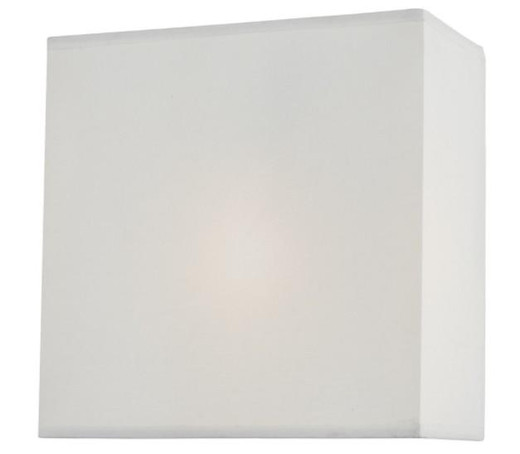 Dar Lighting Urmi White Faux Silk Shade Wall Light