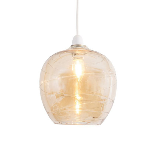 Oaks Lighting Martell Sea Blue Brandy Glass Easy Fit Shade Only