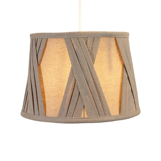 Oaks Lighting Gathered Mocha 30cm Shade Only 