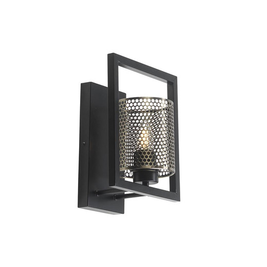 Oaks Lighting Foxton Black Mesh Wall Light 