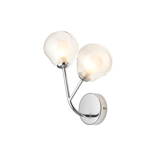 Oaks Lighting Harren Chrome with Clear and Opal Diffuser Wall Light 
