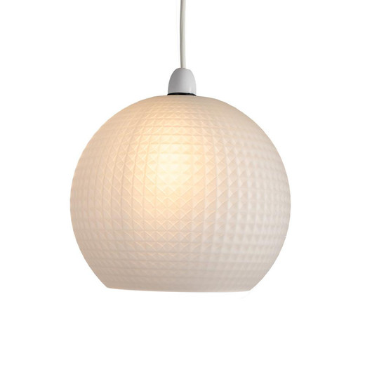 Oaks Lighting Granby White Open Ball Easy Fit Pendant Light 