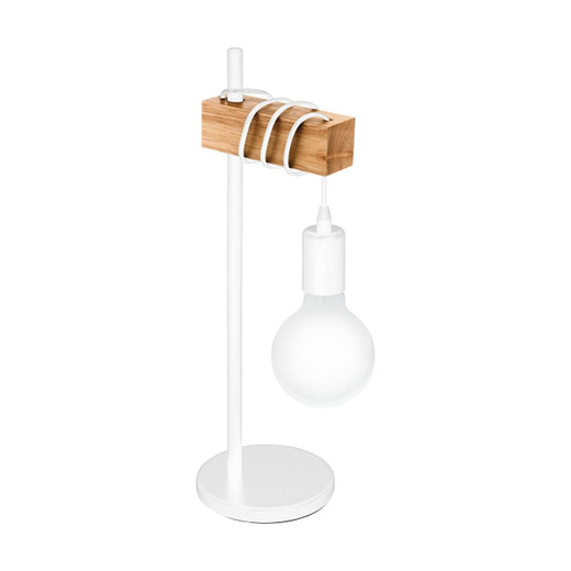 Eglo Lighting Townshend White with Wood Table Lamp