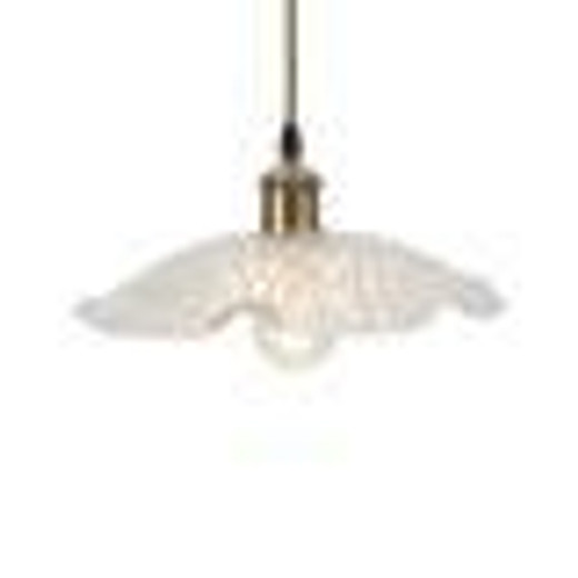 Oaks Lighting Chur White with Clear Glass Lozenge Easy Fit Pendant Light 