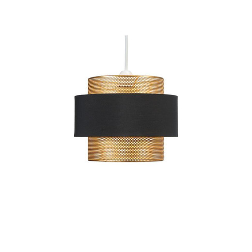 Oaks Lighting Loburn Black and Gold 20cm Easy Fit Pendant Light 