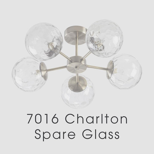 Oaks Lighting Chartlon Clear Dimpled Glass Replacement Only 