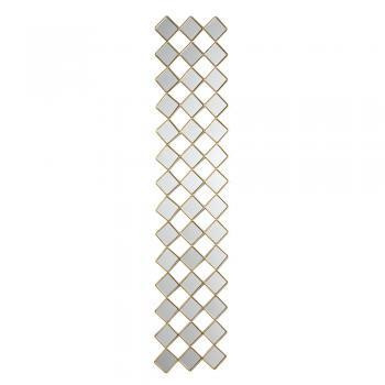 Oaks Lighting Long Diamond Mirror Antique Gold Wall Mirror 