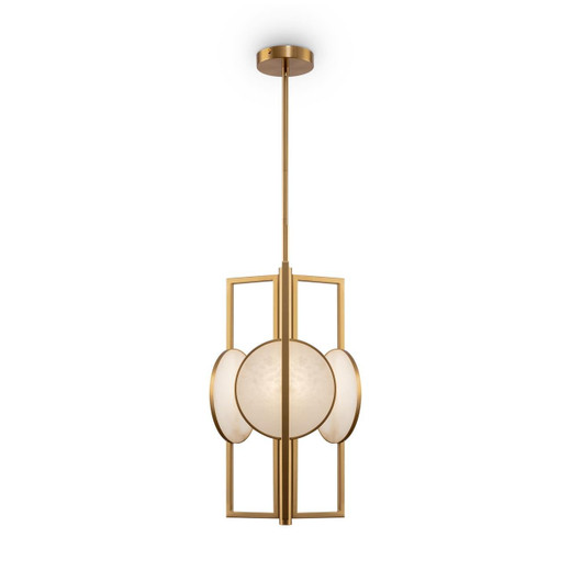 Maytoni Marmo 3 Light Gold and White Marble Pendant Light - Clearance 