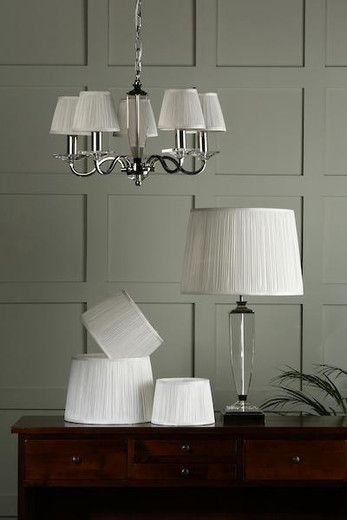 Laura Ashley Lighting Laura Ashley Hemsley Silk Shade Cream 14cm/5 inch - Clearance 