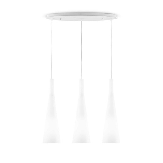 Ideal-Lux Milk SP3 3 Light White Bar Pendant Light - Clearance 