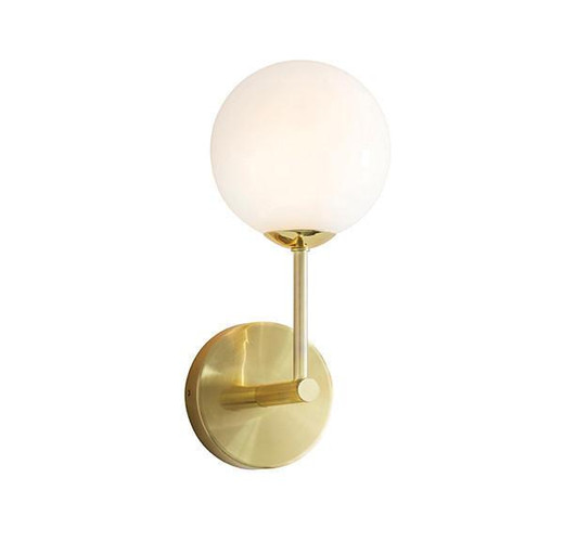 Endon Lighting Otto Brushed Brass with Opal Glass Wall Light - Clearance 
