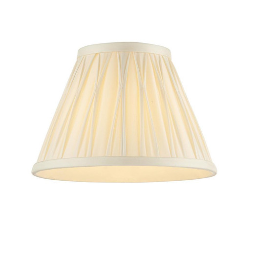 Endon Lighting Chatsworth 8 Inch Box Pleat Ivory Silk Shade Only - Clearance 