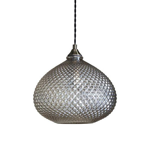 Endon Lighting Livia Antique Brass with Champagne Glass Pendant Light - Clearance 