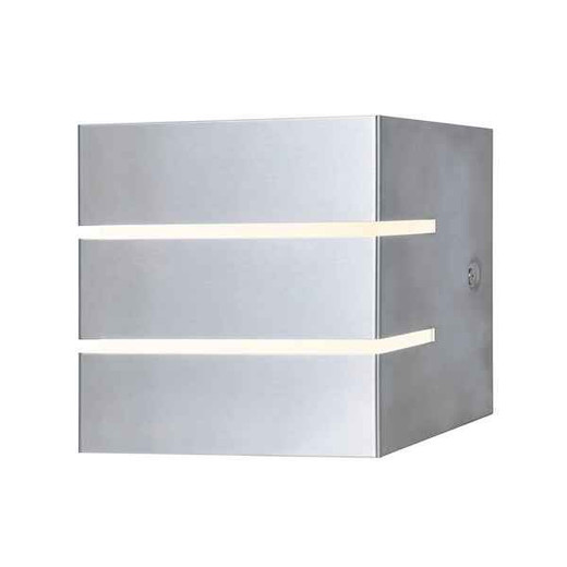 Cacheta Stainless Steel & Opal LED IP44 Outdoor Wall Light