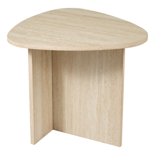 Isidro Travertine Effect Side Table