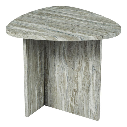 Dar Lighting Isidro Brown Stone Effect Side Table 