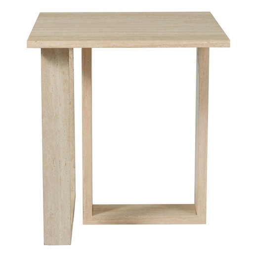Dar Lighting Prue Travertine Effect Side Table 