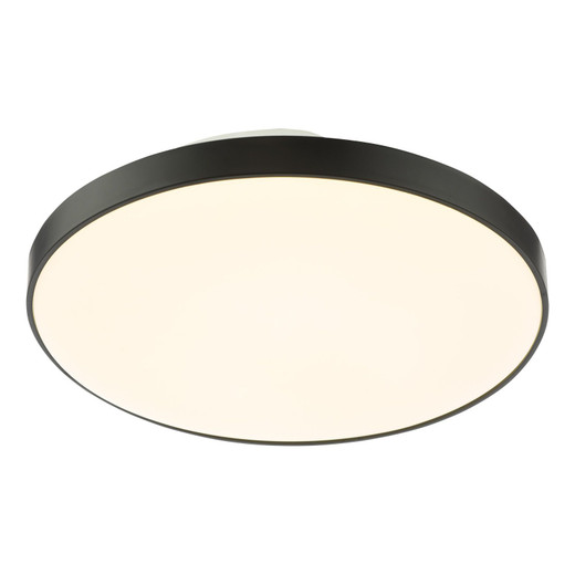 Essien Black with White Acrylic IP44 LED Bathroom Ceiling Light