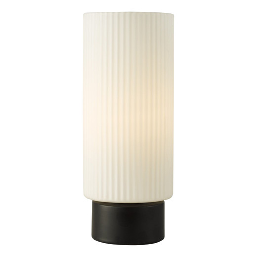 Aneska Matt Black with Opal Diffuser Dimmable Table Lamp