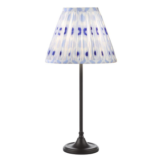 Dar Lighting Padme Matt Black with Blue Shade Table Lamp 