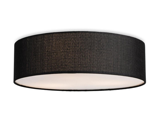 Firstlight Products Camden 3 Light Black Shaded Flush Ceiling Light 