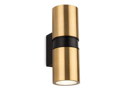 Firstlight Products Hampton 2 Light Brushed Brass Up and Down IP54 Wall Light 
