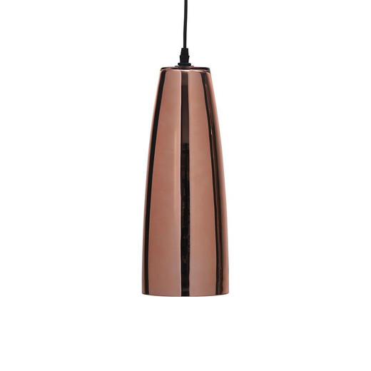Oaks Lighting Oriata Anthracite with Copper Glass Shade 13cm Pendant Light - Clearance 
