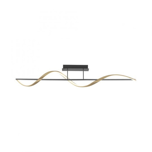Q-Swing Anthracite with Remote Control LED Semi-Flush Light