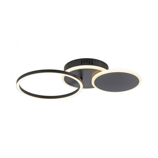 Leuchten Direkt Sevent Black Round LED Ceiling Light 