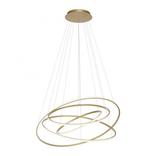 Paul Neuhaus Tessara Matt Brass 4 Light LED Ring Pendant Light 