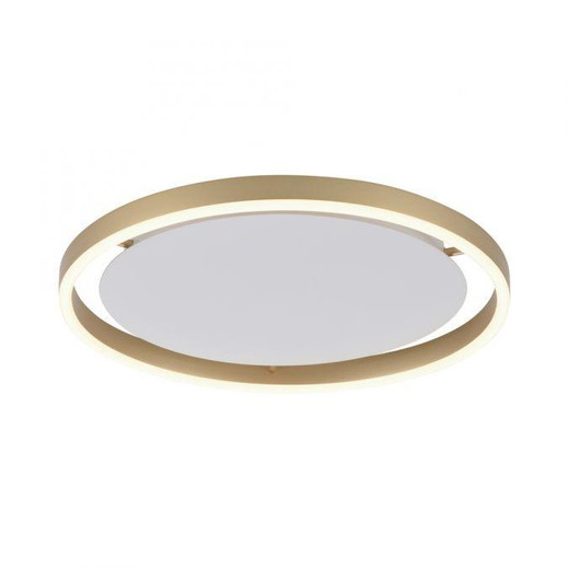 Leuchten Direkt Ritus Matt Brass Ring 20W LED Flush Ceiling Light 