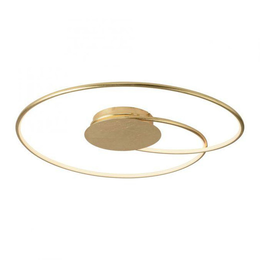 Paul Neuhaus Nastro Gold LED Flush Ceiling Light 