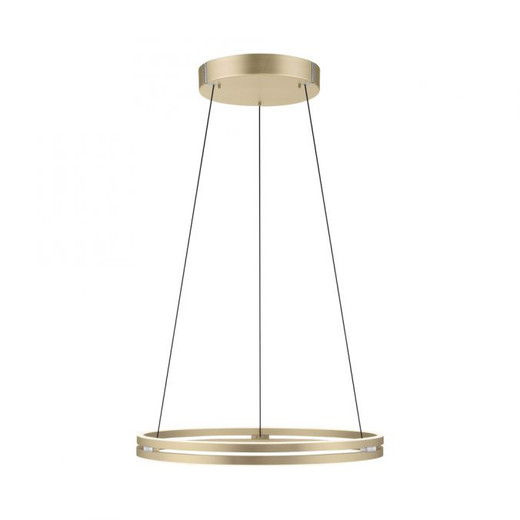 Pure E-Loop 2 Light Matt Brass LED Motorised Ring Pendant Light