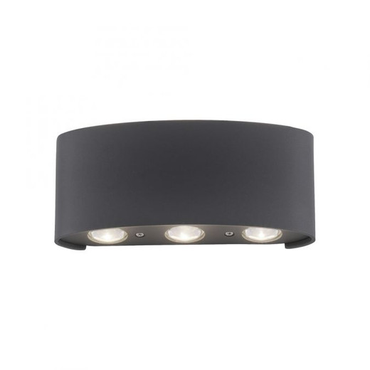 Carlo 6 Light Anthracite Up and Down LED Wall Light