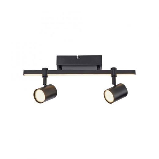 Barik 2 Light Black Adjustable LED Ceiling Spotlight