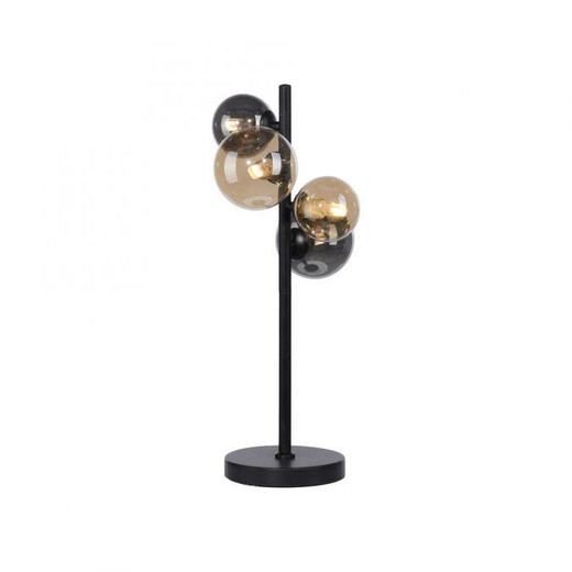 Paul Neuhaus Popsicle 4 Light Black with Glass Spheres Table Lamp 