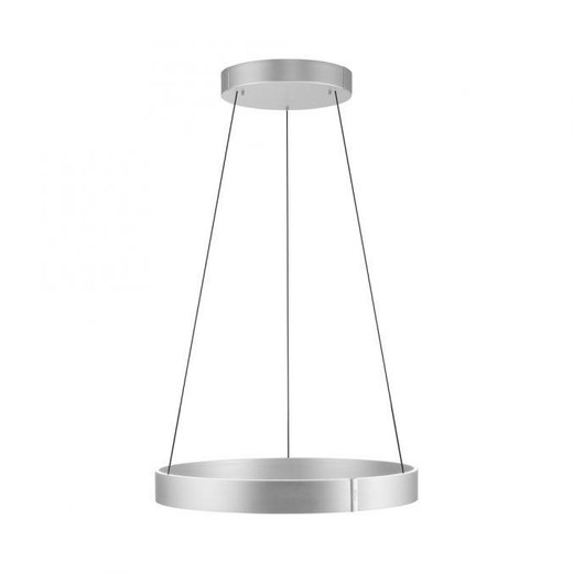 Paul Neuhaus Pure E-Clipse 2 Light Aluminium LED Motorised Ring Pendant Light 