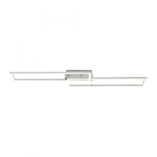 Leuchten Direkt Iven Brushed Chrome 63cm Dimmable LED Flush Ceiling Light 