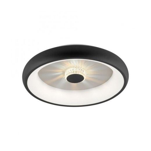 Leuchten Direkt Vertigo Remote Control Black Round 46.5cm LED Flush Ceiling Light 