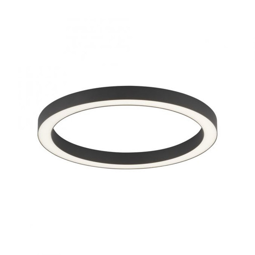 Pure-Lines Anthracite Round 30W LED Flush Ceiling Light