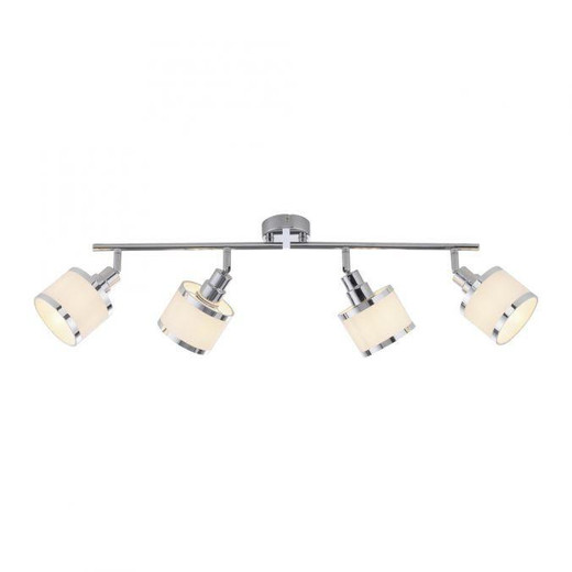 Leuchten Direkt Accor 4 Light Polished Chrome Adjustable Ceiling Spotlight 