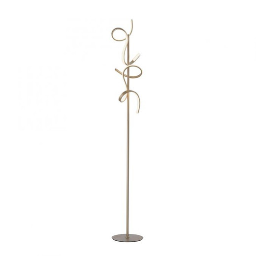 Curls 2 Light Matt Brass LED Floor Lamp