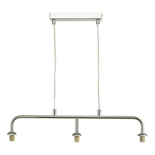 Dar Lighting Feya 3 Light Polished Chrome Fitting Only Bar Pendant Light 
