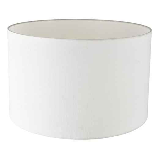 Dar Lighting Havana White Linen 46cm Drum Shade Only 