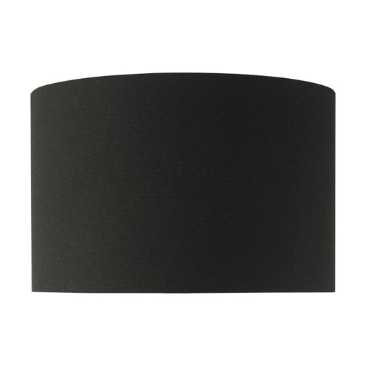 Dar Lighting Hebron Black Linen 32cm Drum Shade Only 