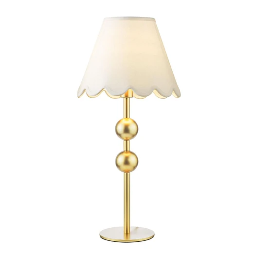 Dar Lighting Tilda Satin Gold with White Shade Table Lamp 