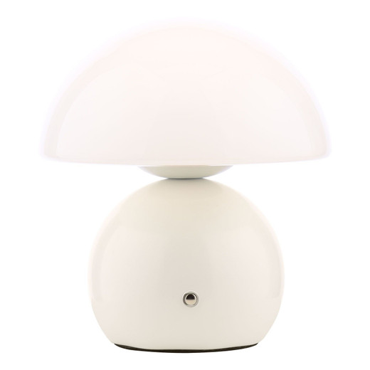 Caesar White with Opal Glass Rechargeable LED Table Lamp