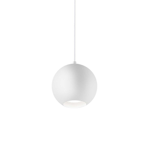Ideal-Lux Mr Jack SP1 White Sphere 15cm Pendant Light - Clearance 